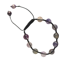 0607250034 Bracciale, fluorite, perline da 10 mm, shambala per il serraggio | Marco Schreier