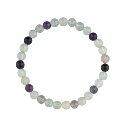 0607250106 Armband, Fluorit, 06mm Kugeln | Großhändler Edelsteine, Heilsteine & Schmuck