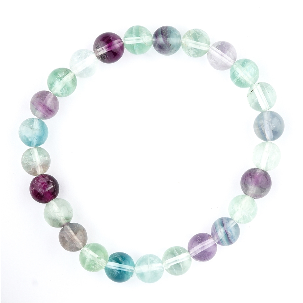 Bracciale, fluorite (extra), perline da 08 mm | Marco Schreier