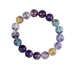 0607250168 Bracciale, fluorite extra, perle di 12-13 mm | grossista gemme e pietre curative