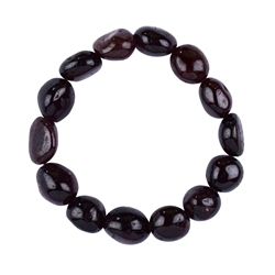 0608250020 Bracelet, garnet, 10 - 12mm nuggets | wholesaler gems, healing stones & jewelry