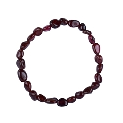 0608250079 Bracelet, garnet, 06-08mm nuggets | wholesaler gems, healing stones & jewelry