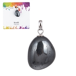 0608525106 Hematite pendant, Tumbled Stone small, rhodiniert | Marco Schreier