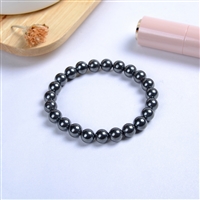 Bracelet, Hematite (natural), 06mm beads