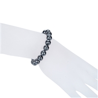 Bracelet, Hematite (natural), 06mm beads