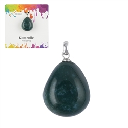 0608725106 Heliotrope (Bloodstone) pendant, small, rhodiniert | Marco Schreier