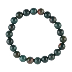 0608750108 Bracelet, Jaspe sanguin (Héliotrope), 08mm boules | Marco Schreier