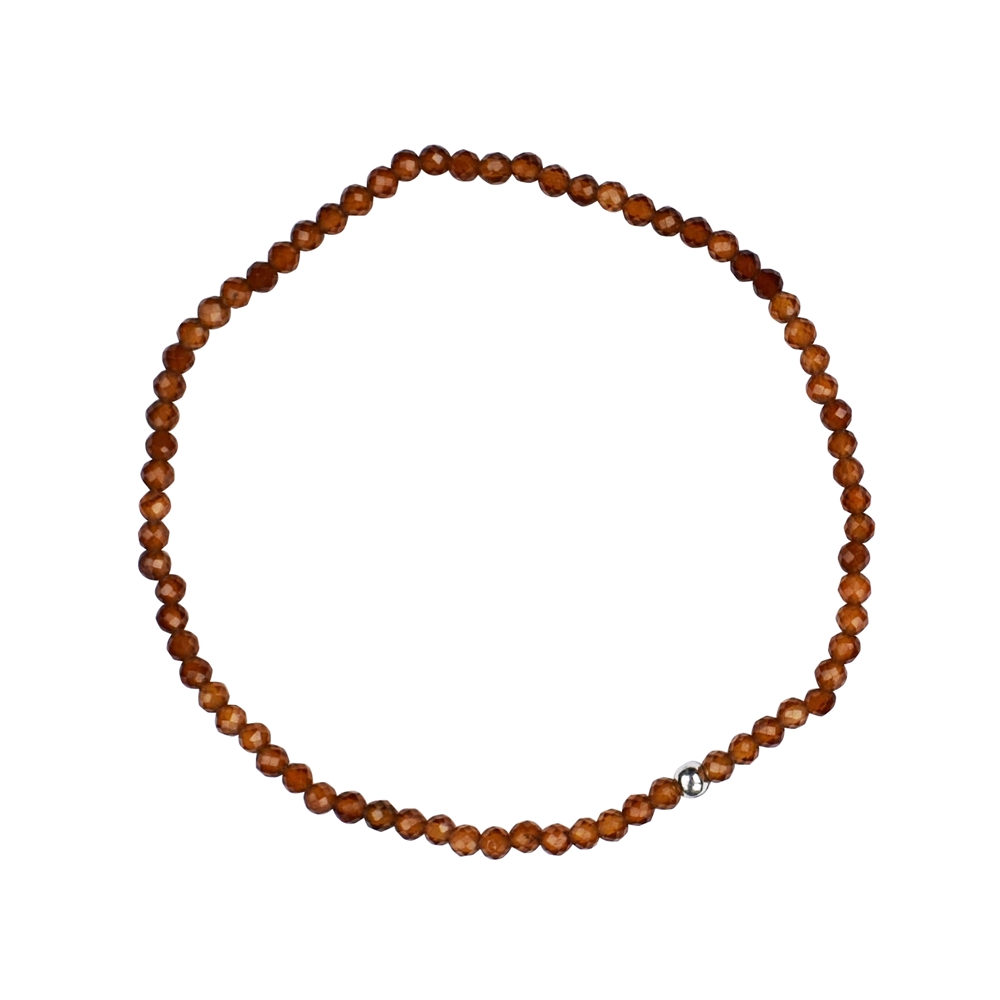 Bracelet, Hessonite (garnet), 02,8mm beads, faceted