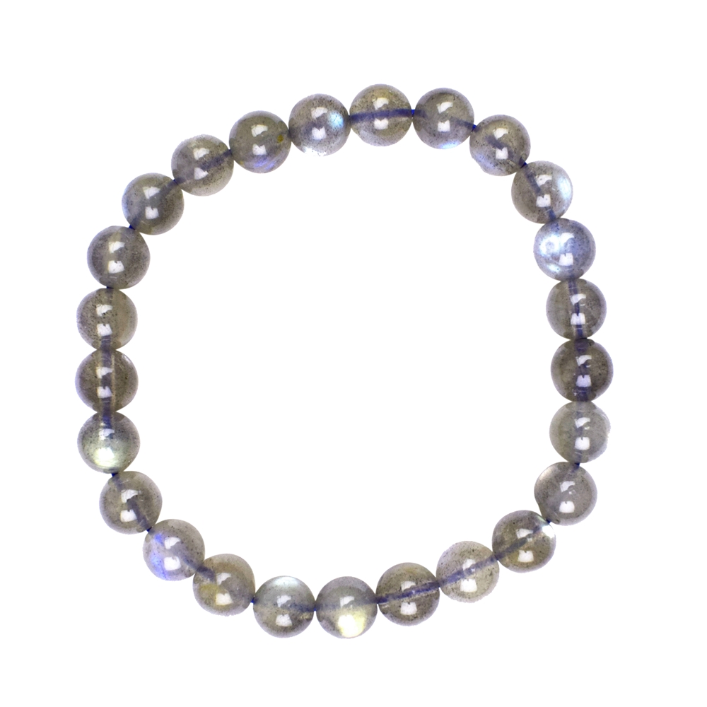 Bracelet, labradorite, 07-08mm beads