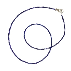 0610401040 Lapis Lazuli necklace, beads (2.0 - 2.5mm), faceted | Marco Schreier