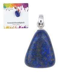 0610425108 Lapis Lazuli B pendant, small Tumbled Stone, rhodiniert | Marco Schreier