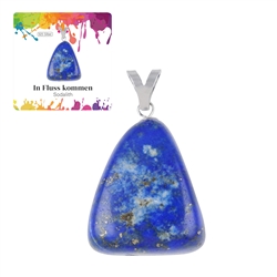 0610425109 Lapis Lazuli B pendant, large Tumbled Stone, rhodiniert | Marco Schreier