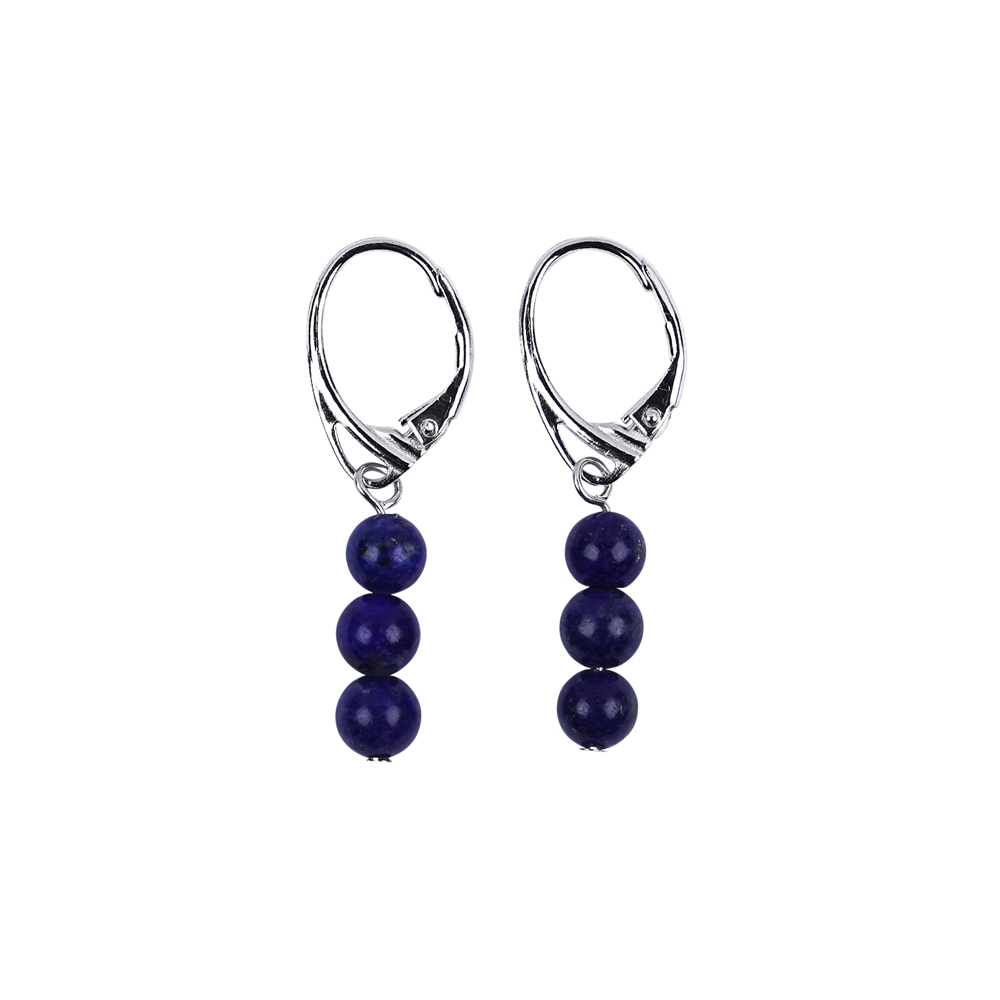 Earrings Lapis Lazuli 5.5mm balls