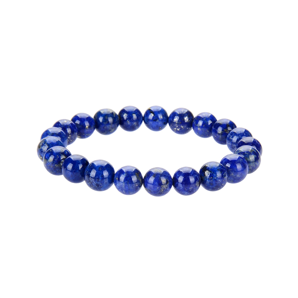 Bracelet, Lapis Lazuli, 10-11mm beads