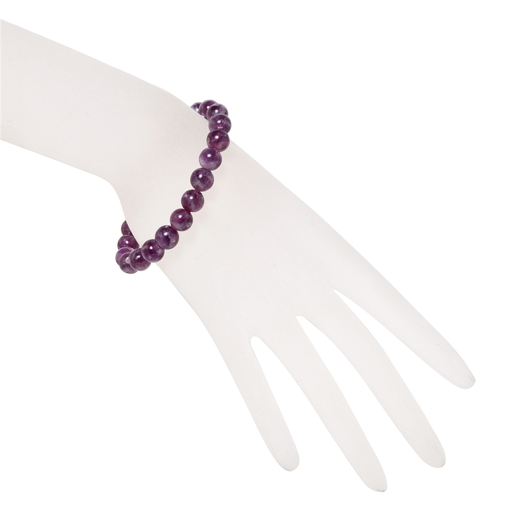 Bracelet, Lepidolite (stab.), 08 - 09mm beads