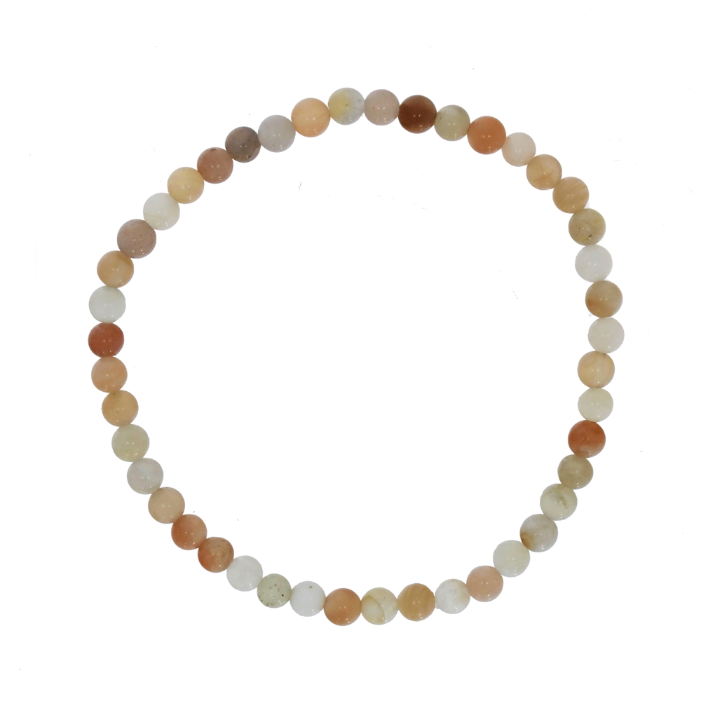 Bracelet, Moonstone (multicolored), 04mm beads
