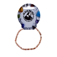 Bracelet, Moonstone, 04mm beads, faceted