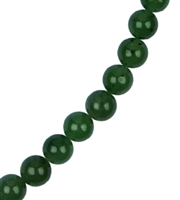 Chain Nephrite, balls (6mm), rhodium plated, extension chain