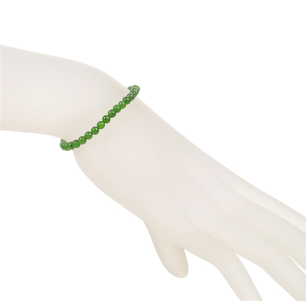 Bracelet, nephrite jade, 04mm beads