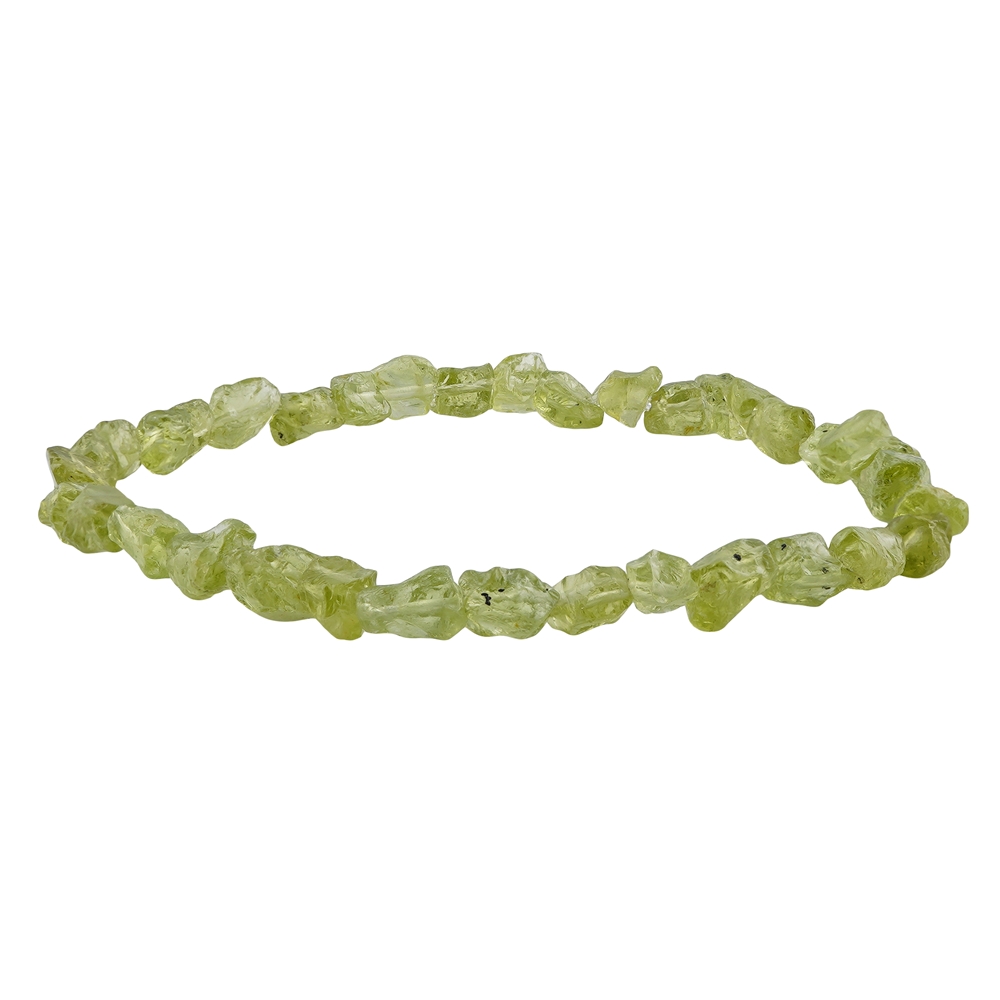 Armband, Peridot, 06 x 08mm Nuggets (roh) | GH Edelsteine, Heilsteine & Schmuck