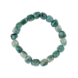 0612250020 Bracelet, Prase, 10 - 12mm nuggets | wholesaler gems, healing stones & jewelry