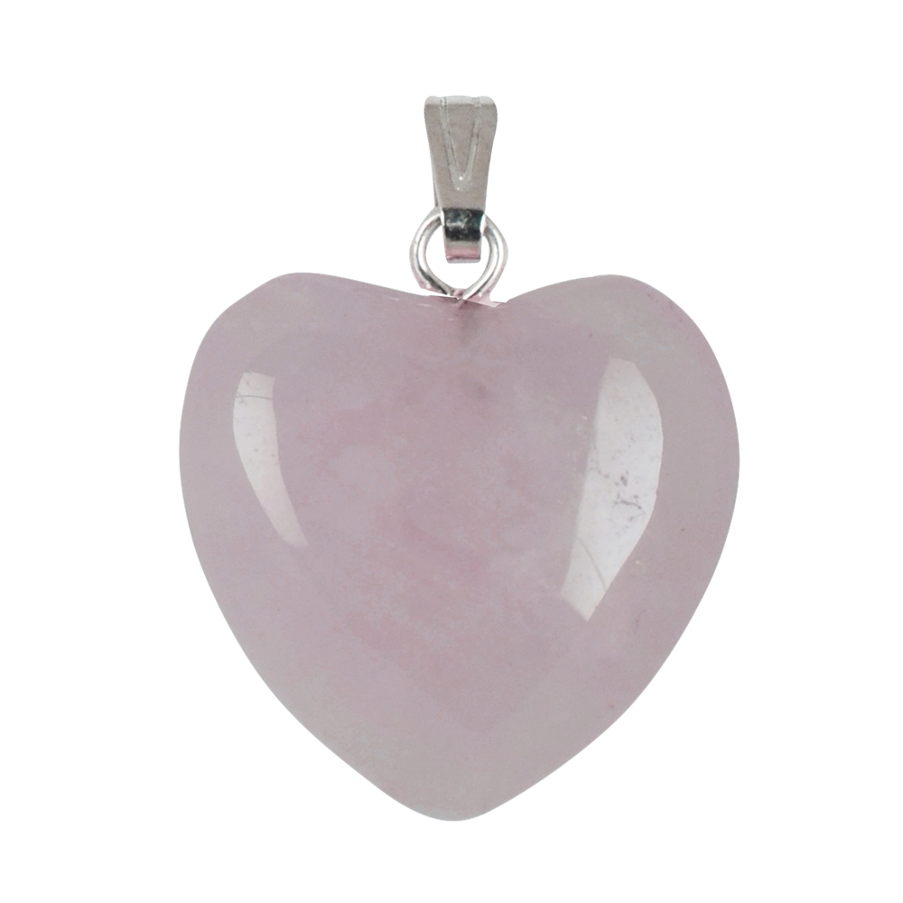 Ciondolo a forma di cuore 2,0 cm, quarzo rosa (100 pz./VE)