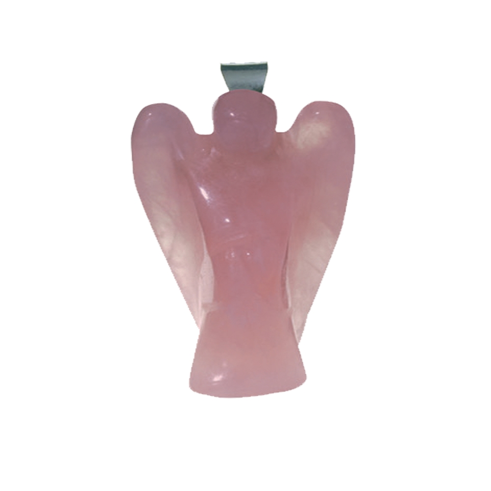 Ciondolo angelo in quarzo rosa (amore), 3,0 cm