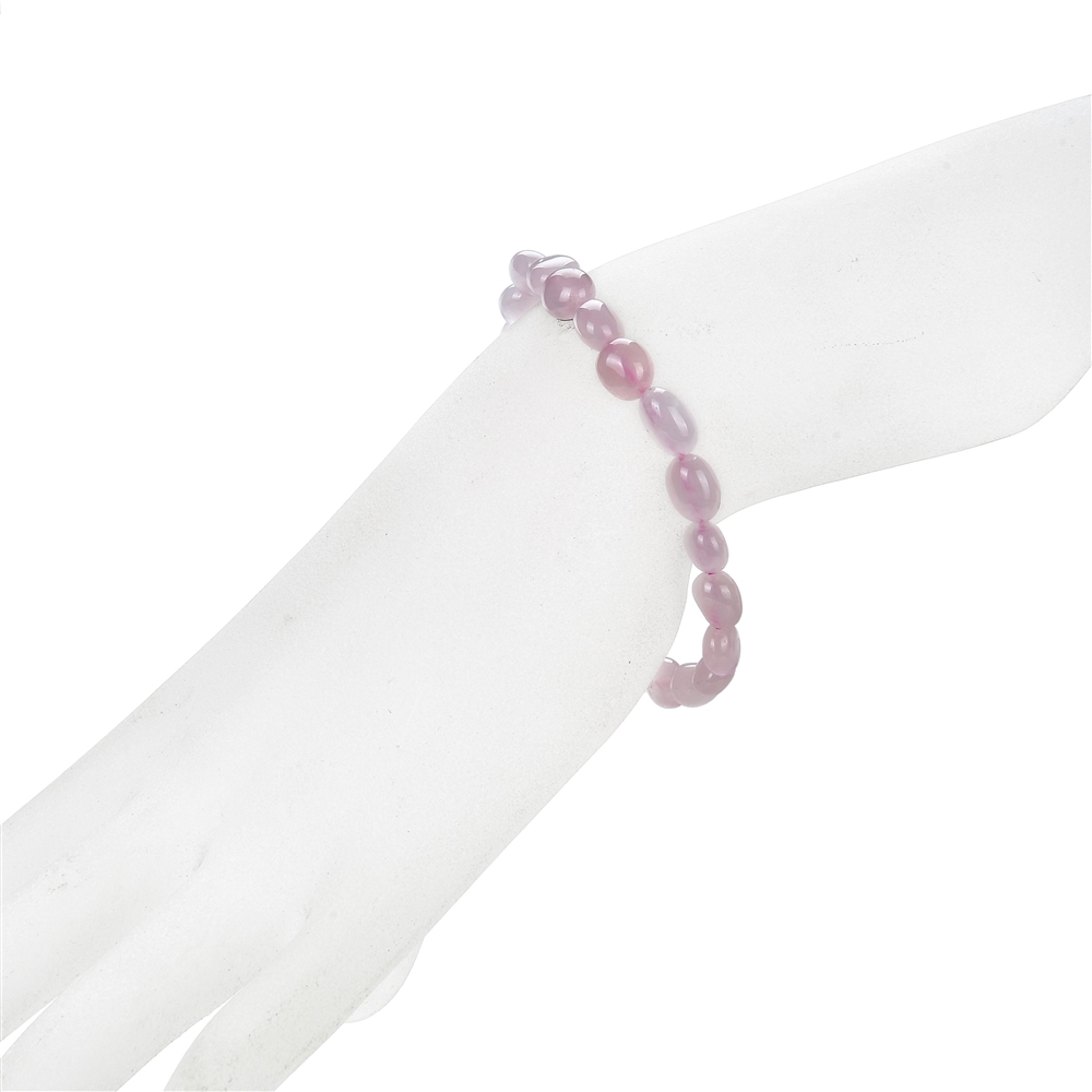 Bracciale, quarzo rosa, pepite di 06-08 mm