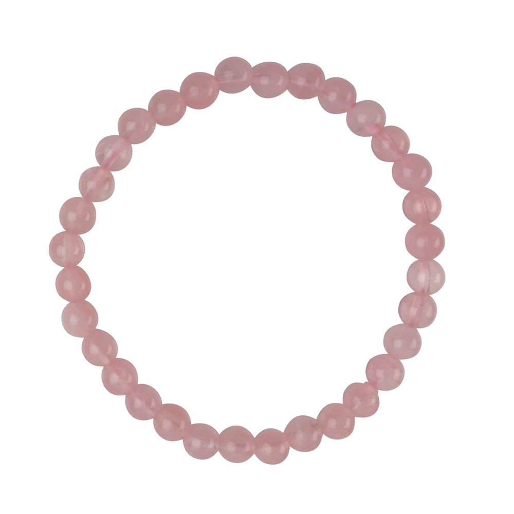 Bracciale, quarzo rosa extra, perline da 06 mm 