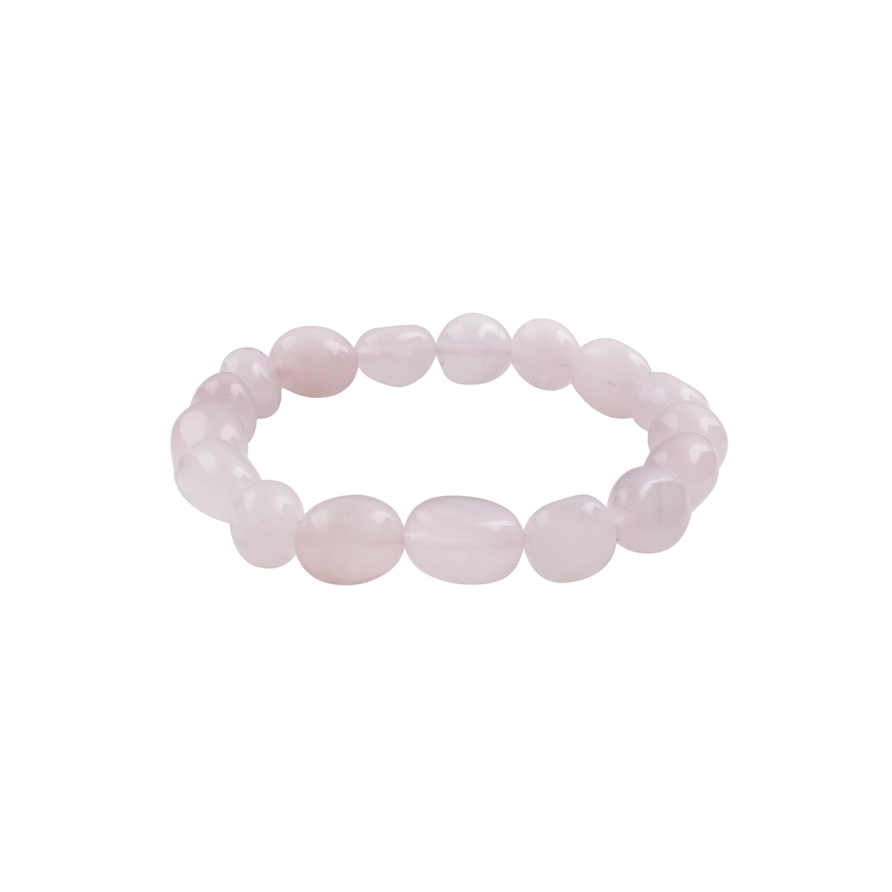 Pulsera, Cuarzo rosa, pepitas de 12 - 14mm | Marco Schreier