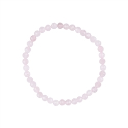 0613351041 Pulsera, Cuarzo rosa, 04mm cuentas, facetado | Marco Schreier