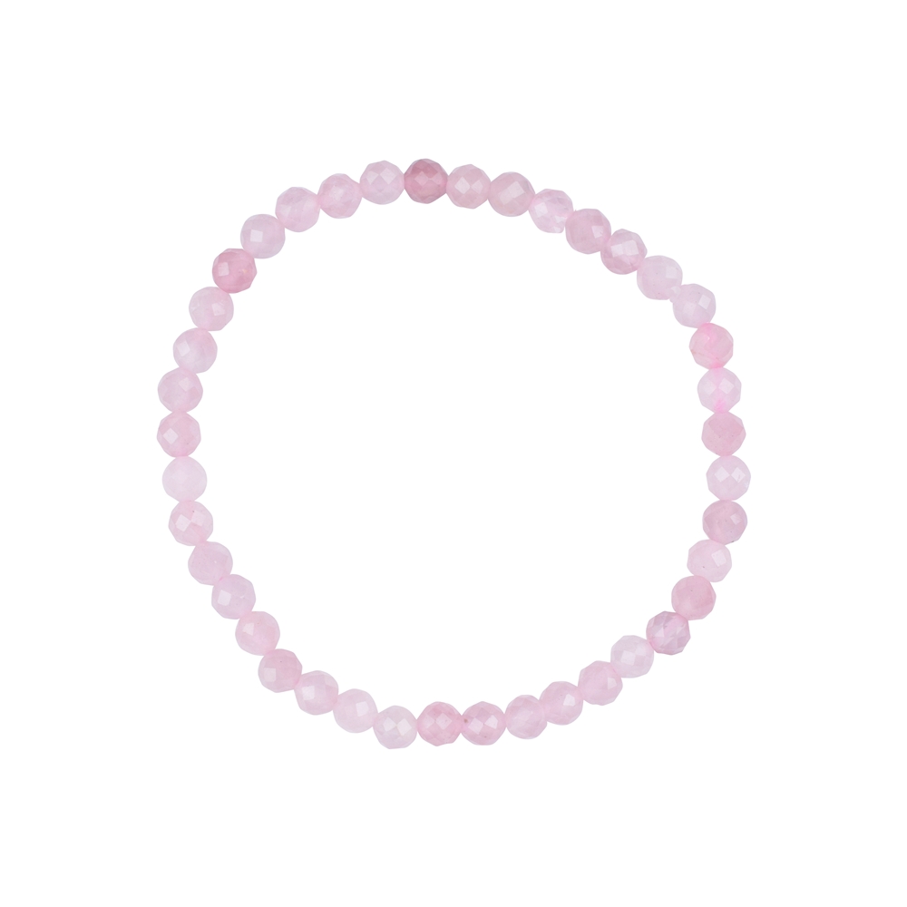 Bracelet, Rose Quartz, 04mm beads, faceted