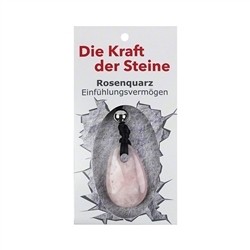 0613371015 Kraftstein-Anhänger Rosenquarz (Einfühlungsvermögen) | Marco Schreier