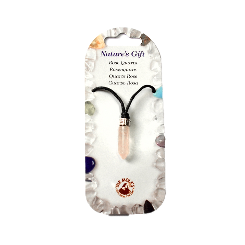 Pendentif stylo, Quartz rose, pour support au sol