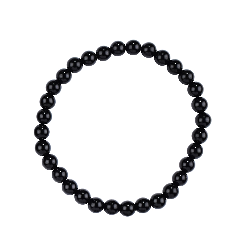 Bracelet, Tourmaline (black), 06mm beads