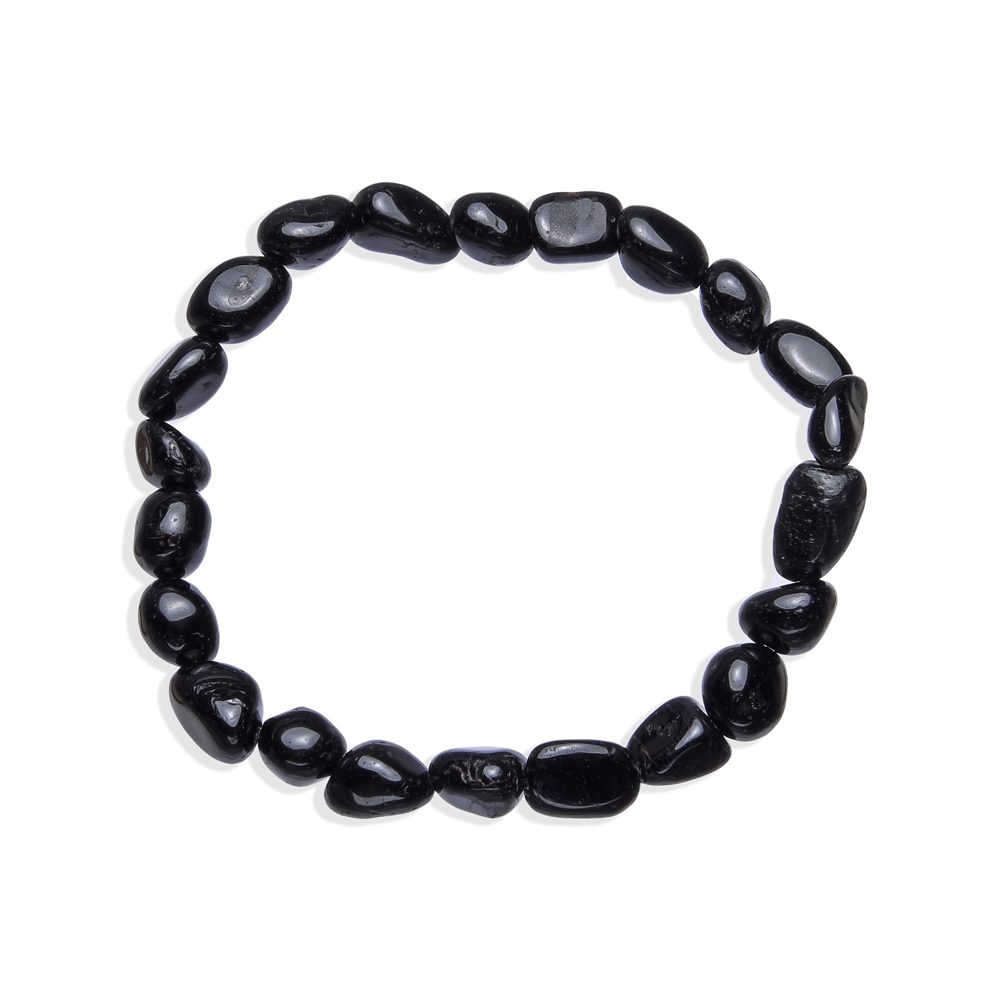 Bracciale, Schorl (stab.), pepite di 6-11 x 6-8 mm