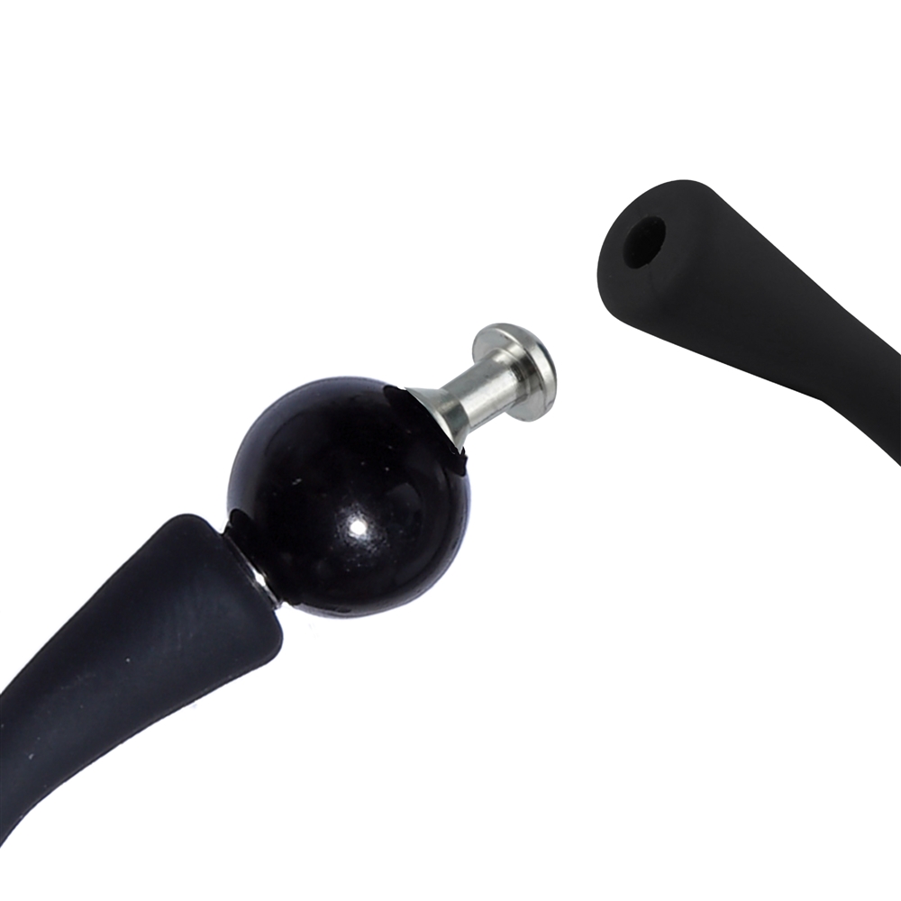 Armband Schörl Kugel (10mm), Silikon (schwarz), 18cm | Marco Schreier