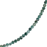 Kette Smaragd, Coin (3,5 - 4mm), facettiert, rhodiniert, Verlängerungskettchen