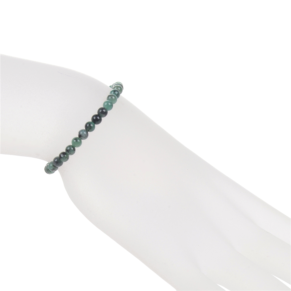 Bracelet, Émeraude, boules de 04mm