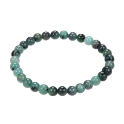 0614450106 Bracelet, emerald, 06mm beads | minerals trade - gems, healing stones & jewelry