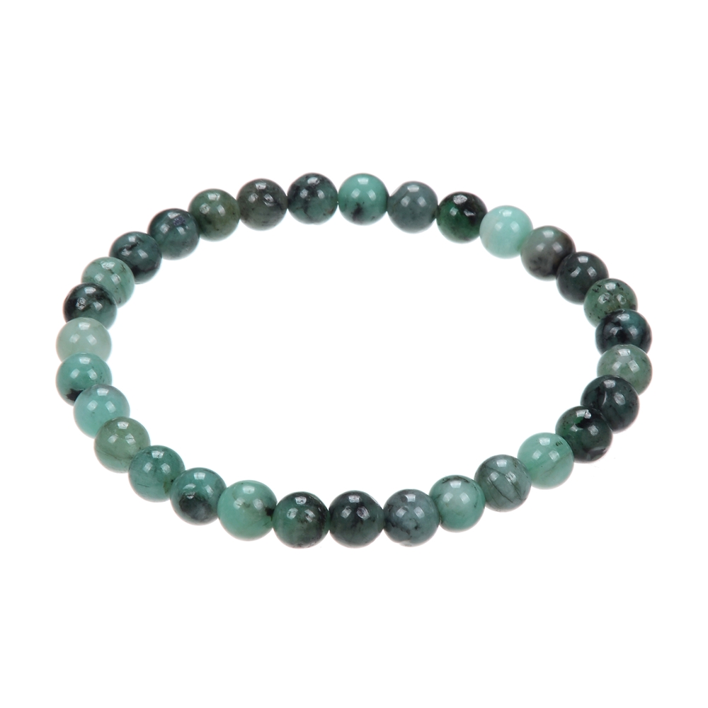 Bracciale, smeraldo, perline da 06 mm