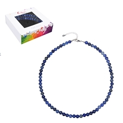 0614612206 Collana con sfera di sodalite da 6 mm, argento rodiato, catena di prolungamento | Marco Schreier