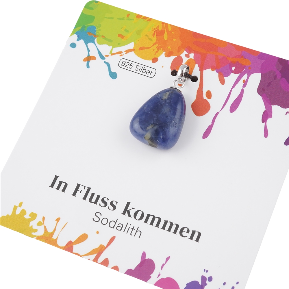Pendant Sodalite, Tumbled Stone small, rhodiniert | Marco Schreier