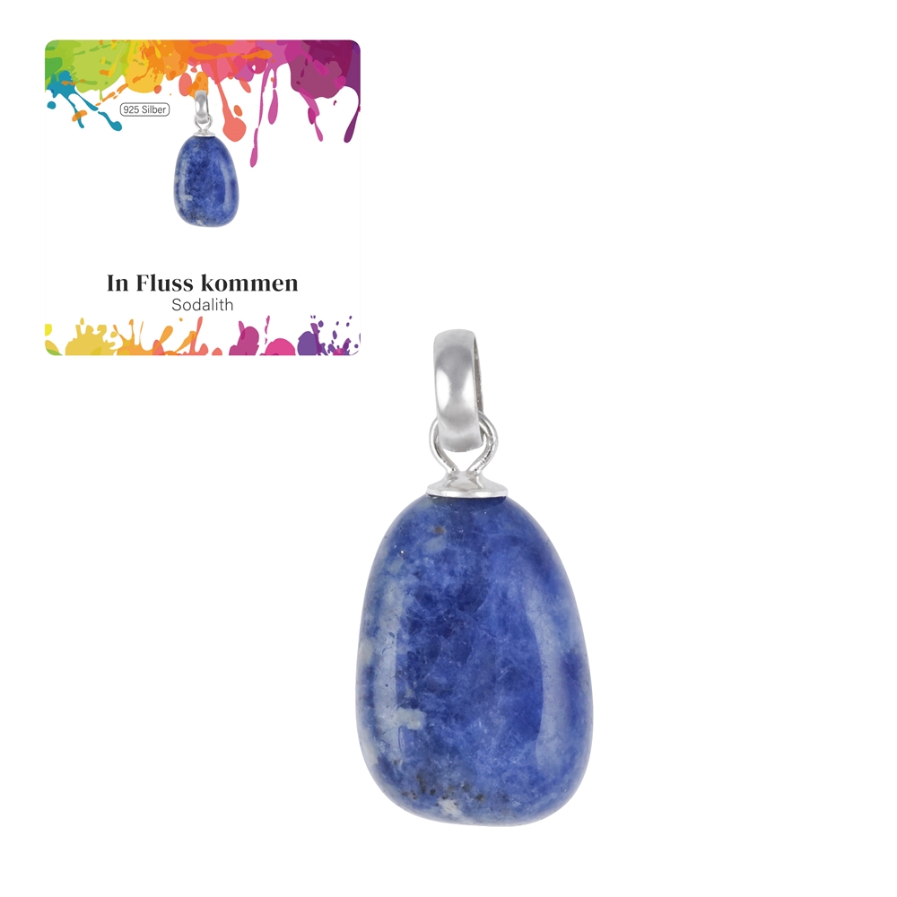 Pendant Sodalite, Tumbled Stone small, rhodiniert | Marco Schreier