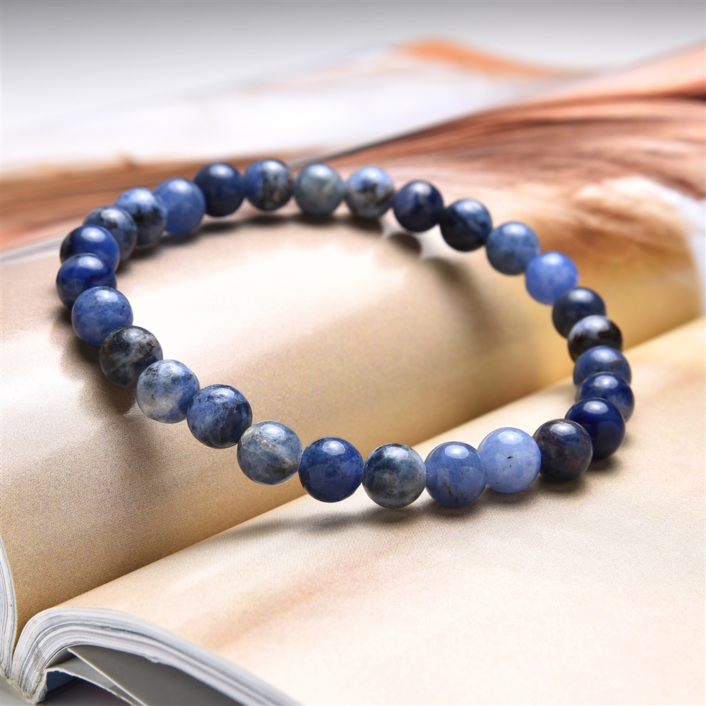 Bracelet, Sodalite, 06mm perles rondes, 15cm (pour enfants)