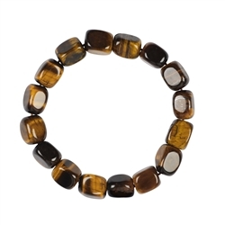 0615350020 Armband, Tigerauge (gold), 10 - 12mm Nuggets | Edelsteine, Heilsteine & Schmuck