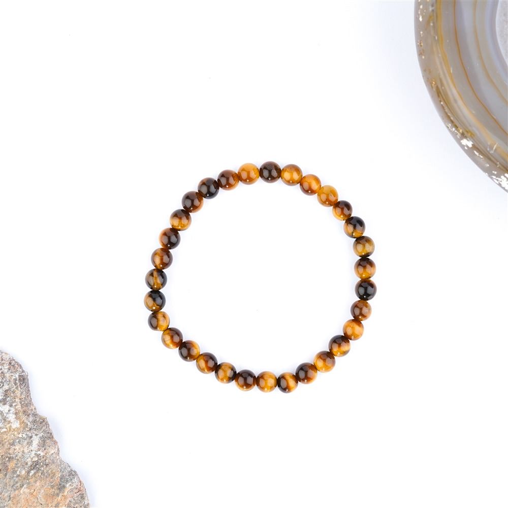 Bracelet, Tiger's Eye (gold), 06mm beads