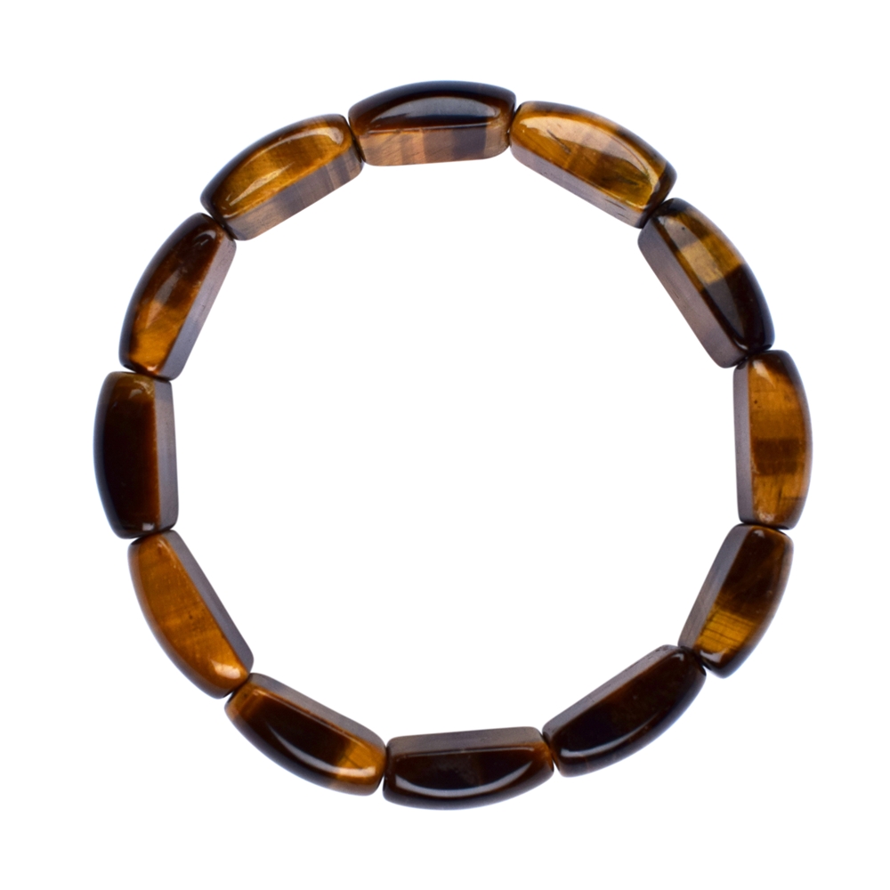 Bracelet, Tiger's Eye (gold), domed plate