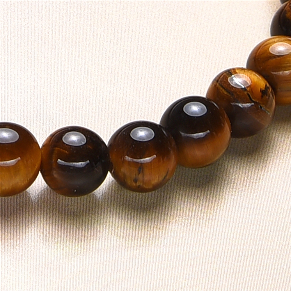 Bracelet, Tiger's Eye (gold.), 06mm beads, 15cm (for children)