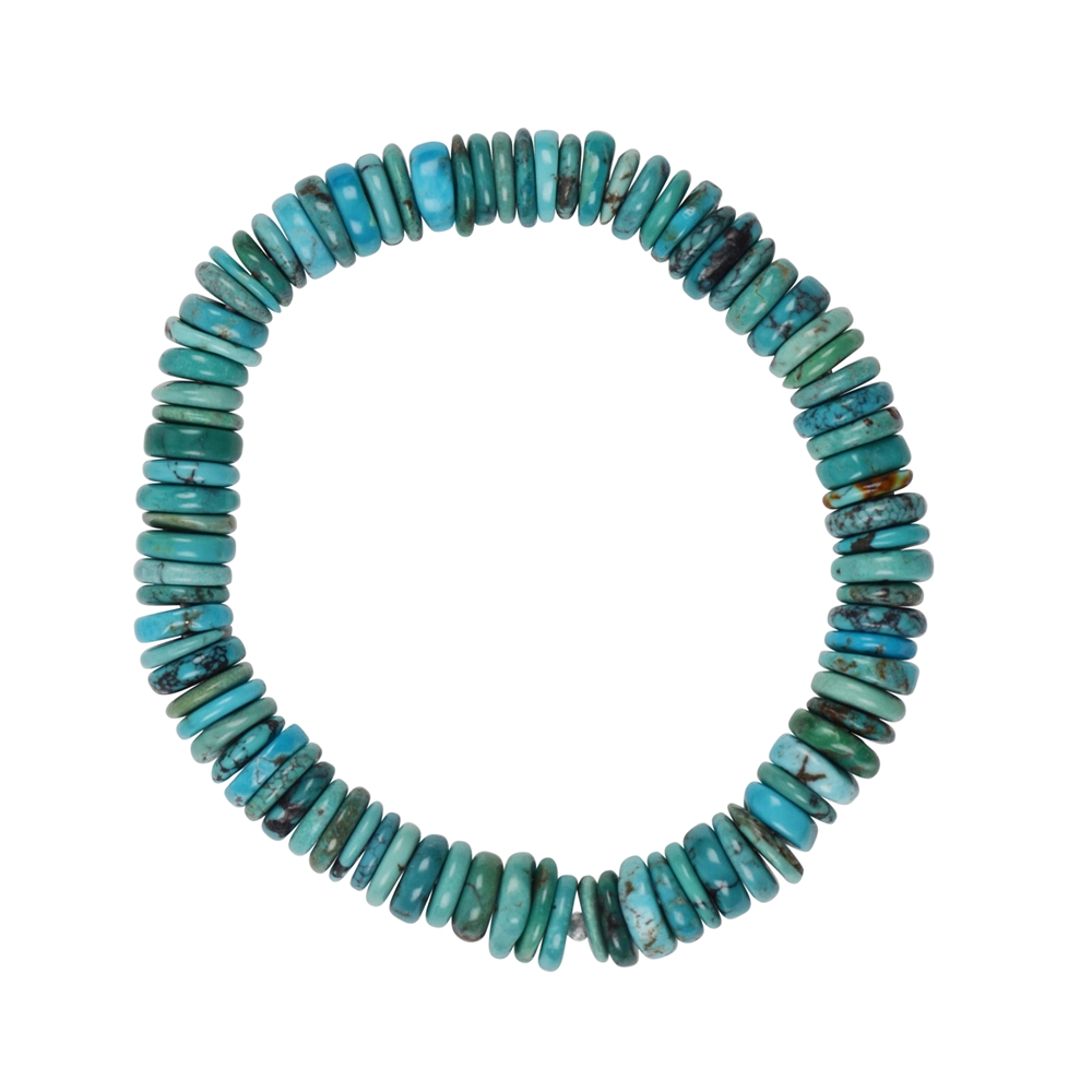 Bracelet, Turquoise (stab.), tranches, 09-10mm
